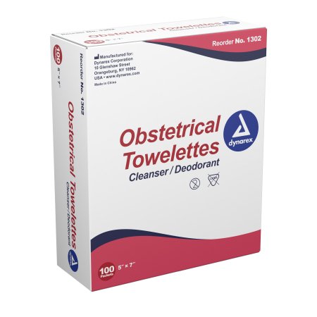 Obstetrical Wipe Individual Packet BZK (Benzalkonium Chloride) / Ethyl Alcohol Scented 100 Count