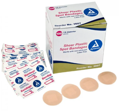 Sheer Plastic Spot Bandages - Sterile