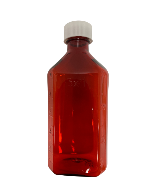 Amber Oval Liquid Bottles